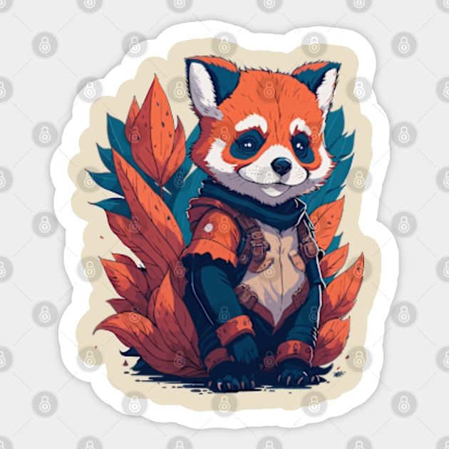 Anime Red Panda Kawaii Red Panda Cute Sticker TeePublic